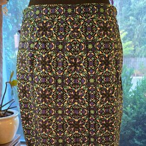 The Limited Blue Watercolor Pencil Skirt 6